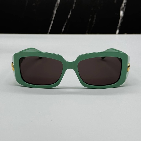 NEW GG1403S 004 GUCCI GREEN GREY SQUARE WOMEN GUCCI SUNGLASSES - Picture 3 of 10